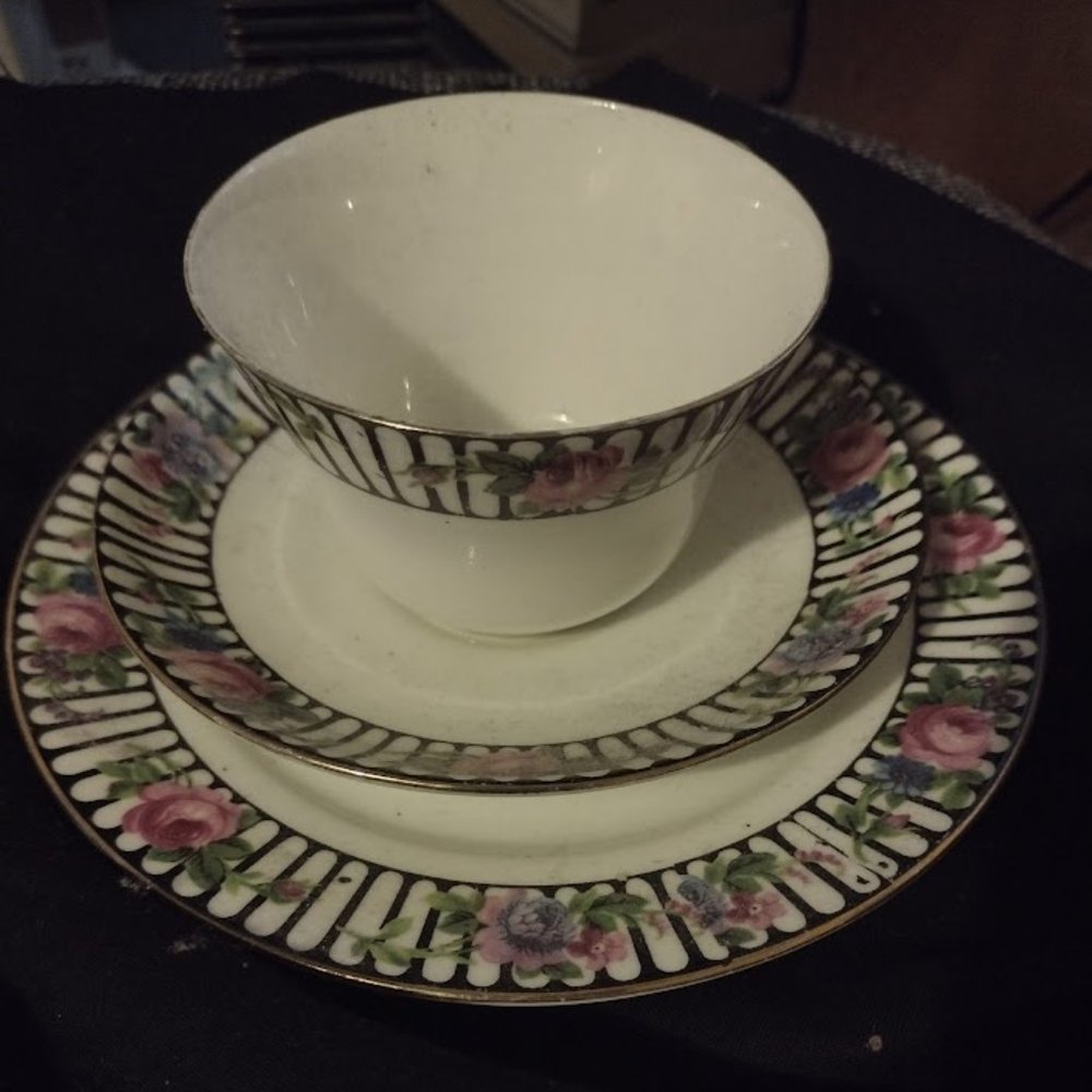 Paragon Bone China Cup, Saucer and Sandwich Set- 3 pieces